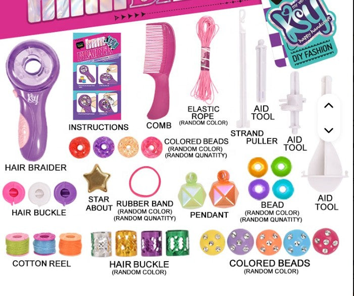 DIY Hair Braider Kit – Beads & Threads (Ages 6+) | C990507 | CityGo