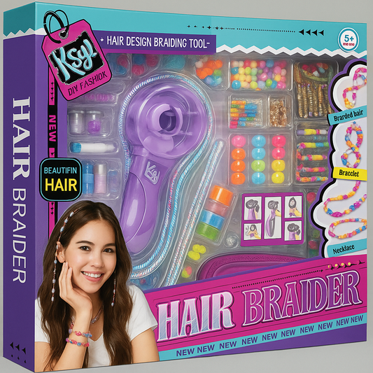 DIY Hair Braider Kit – Beads & Threads (Ages 6+) | C990507 | CityGo