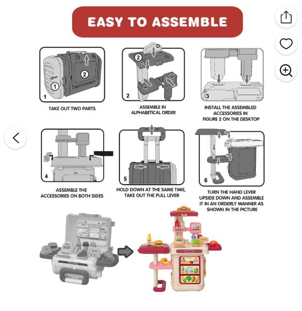 Kids Supermarket Playset – Cash Register & 46 Accessories (Ages 3+) | C651882 | CityGo