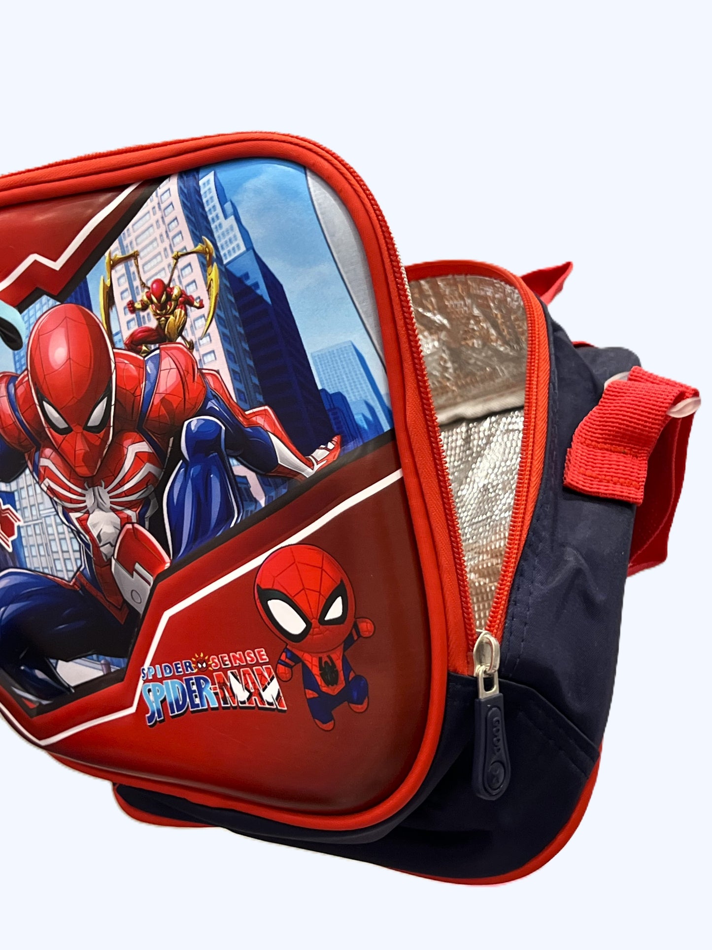 3-in-1 Detachable Trolley Schoolbag Set for Kids – Rolling Backpack with Lunch Bag & Pencil Case - 25-16106-11 Spider