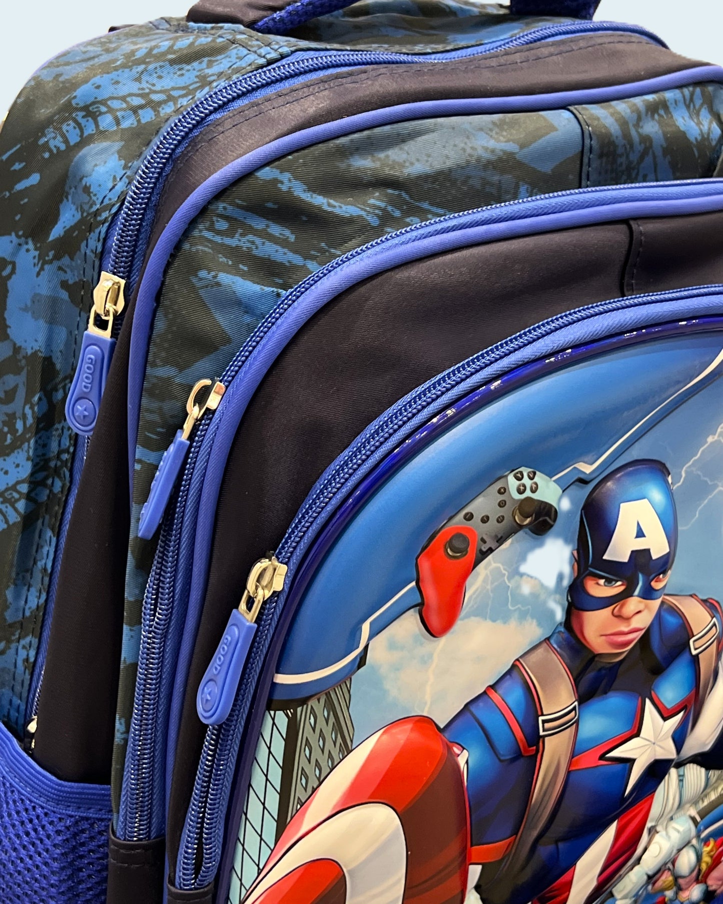 3-in-1 Detachable Trolley Schoolbag Set for Kids – Rolling Backpack with Lunch Bag & Pencil Case - 25-16106-4 Iron