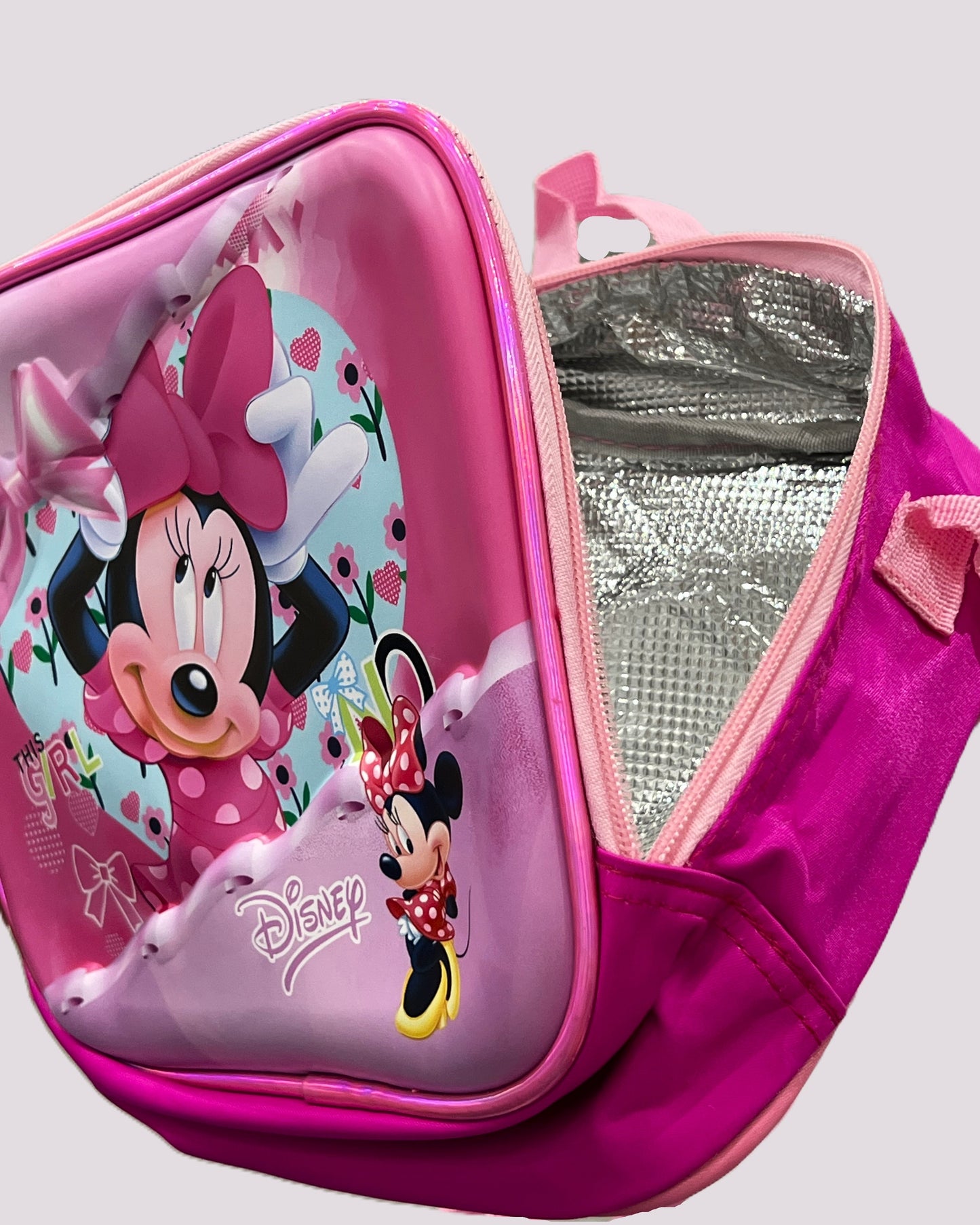 3-in-1 Detachable Trolley Schoolbag Set for Kids – Rolling Backpack with Lunch Bag & Pencil Case - 25-16106-5 Minnie