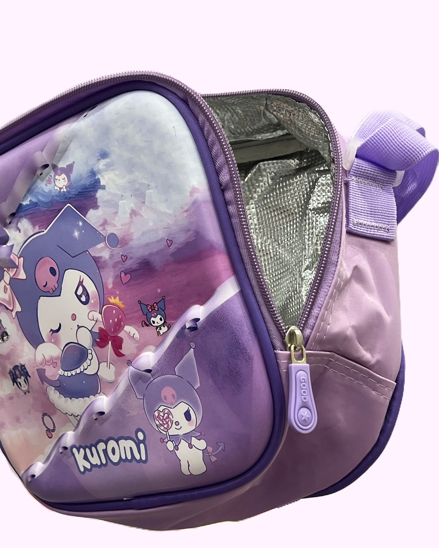 3-in-1 Detachable Trolley Schoolbag Set for Kids – Rolling Backpack with Lunch Bag & Pencil Case - 25-16106-7 Anime