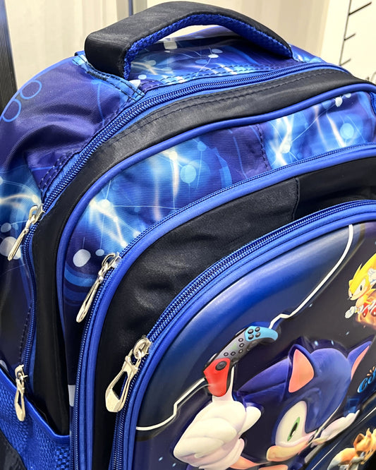 3-in-1 Detachable Trolley Schoolbag Set for Kids – Rolling Backpack with Lunch Bag & Pencil Case - 25-16106-9 Super