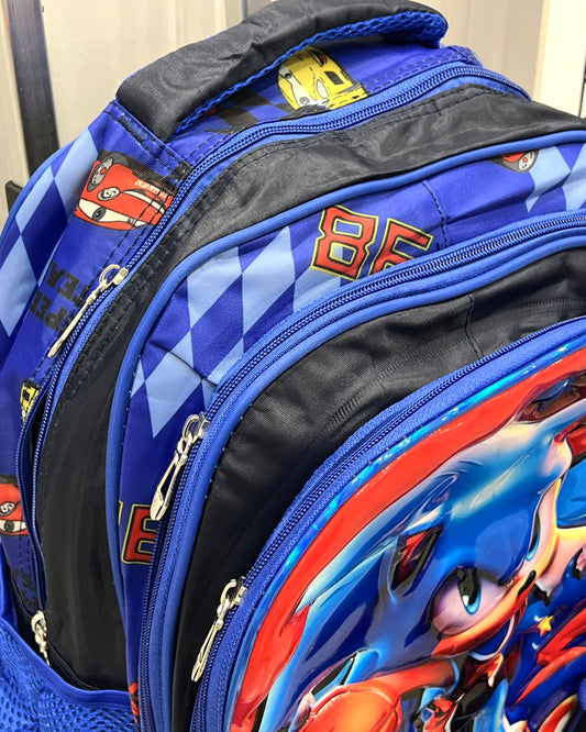 3-in-1 Detachable Trolley Schoolbag Set for Kids – Rolling Backpack with Lunch Bag & Pencil Case - 25-16210-11 Super