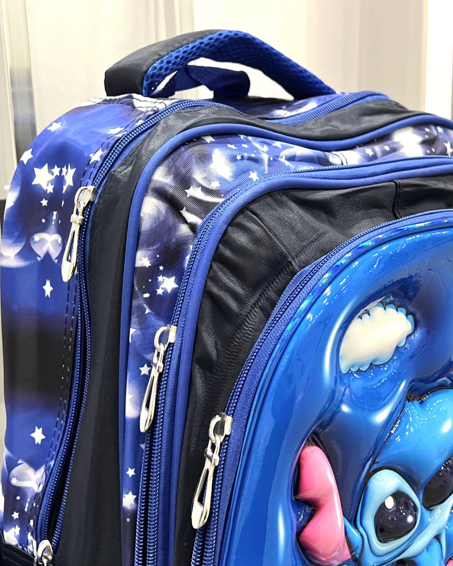 3-in-1 Detachable Trolley Schoolbag Set for Kids – Rolling Backpack with Lunch Bag & Pencil Case - 25-16210-16 Alien Friend