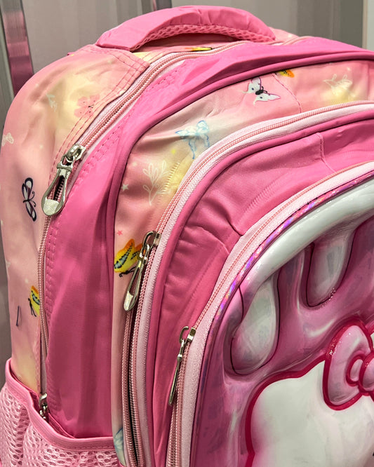 3-in-1 Detachable Trolley Schoolbag Set for Kids – Rolling Backpack with Lunch Bag & Pencil Case - 25-16210-19 Hello