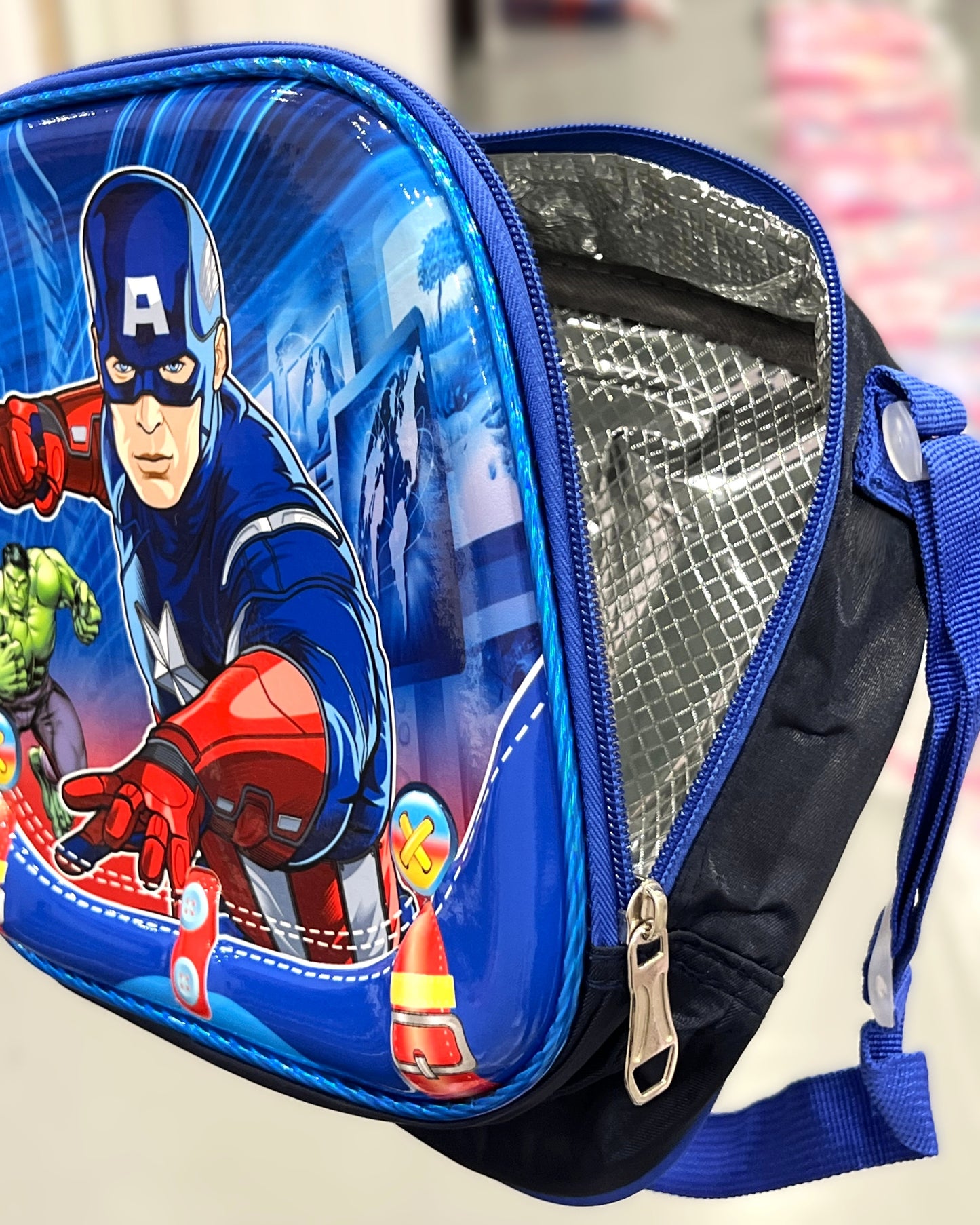 3-in-1 Detachable Trolley Schoolbag Set for Kids – Rolling Backpack with Lunch Bag & Pencil Case - 25-16210-1 Captain