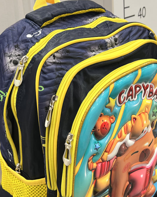 3-in-1 Detachable Trolley Schoolbag Set for Kids – Rolling Backpack with Lunch Bag & Pencil Case - 25-16210-22 Beaver Cat