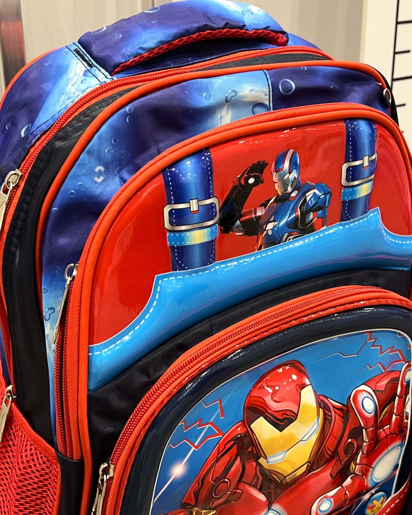 3-in-1 Detachable Trolley Schoolbag Set for Kids – Rolling Backpack with Lunch Bag & Pencil Case - 25-16210-3 Iron