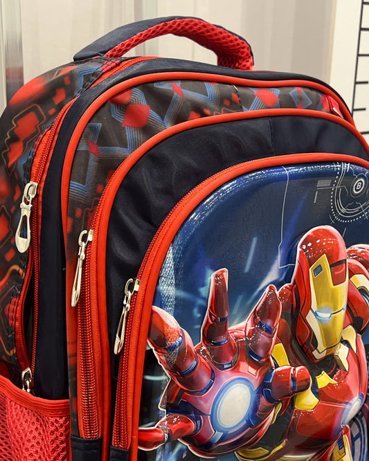 3-in-1 Detachable Trolley Schoolbag Set for Kids – Rolling Backpack with Lunch Bag & Pencil Case - 25-16210-7 Iron