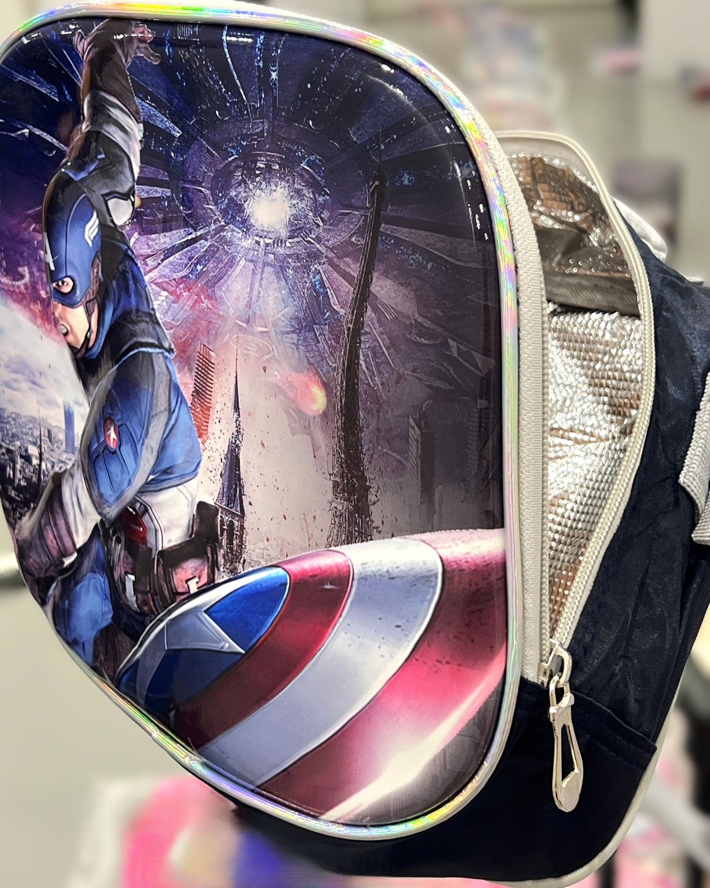 3-in-1 Detachable Trolley Schoolbag Set for Kids – Rolling Backpack with Lunch Bag & Pencil Case - 25-16210-8 Captain