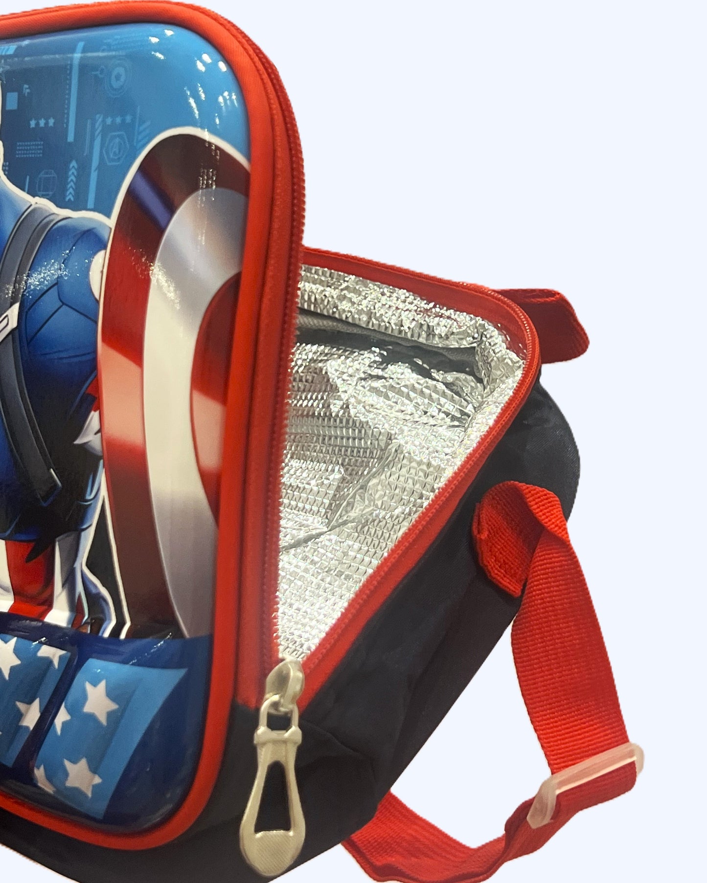 3-in-1 Detachable Trolley Schoolbag Set for Kids – Rolling Backpack with Lunch Bag & Pencil Case - 25-16210-9 Captain