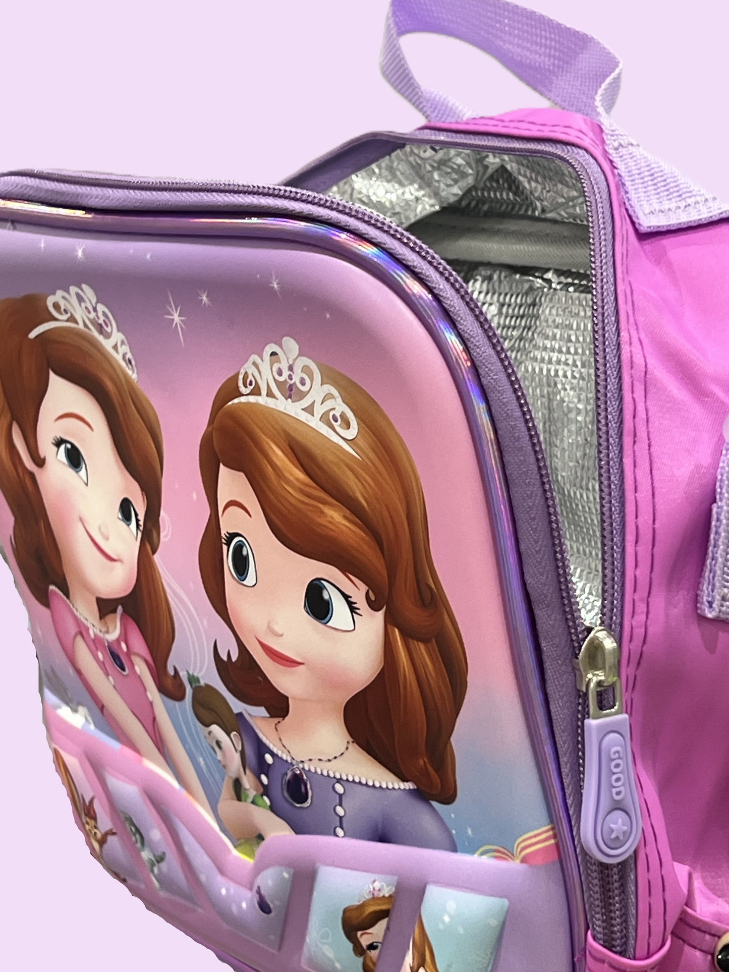3-in-1 Detachable Trolley Schoolbag Set for Kids – Rolling Backpack with Lunch Bag & Pencil Case - 25-16222-11 Little Princess