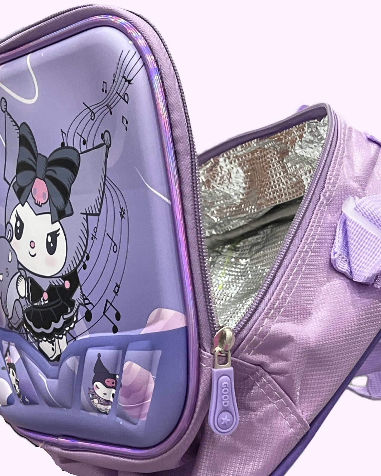 3-in-1 Detachable Trolley Schoolbag Set for Kids – Rolling Backpack with Lunch Bag & Pencil Case - 25-16222-2 Anime