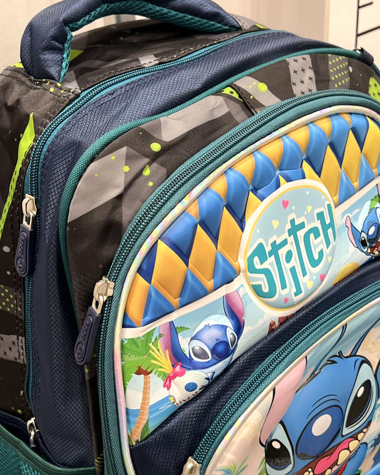 3-in-1 Detachable Trolley Schoolbag Set for Kids – Rolling Backpack with Lunch Bag & Pencil Case - 25-16222-3 Alien Friend