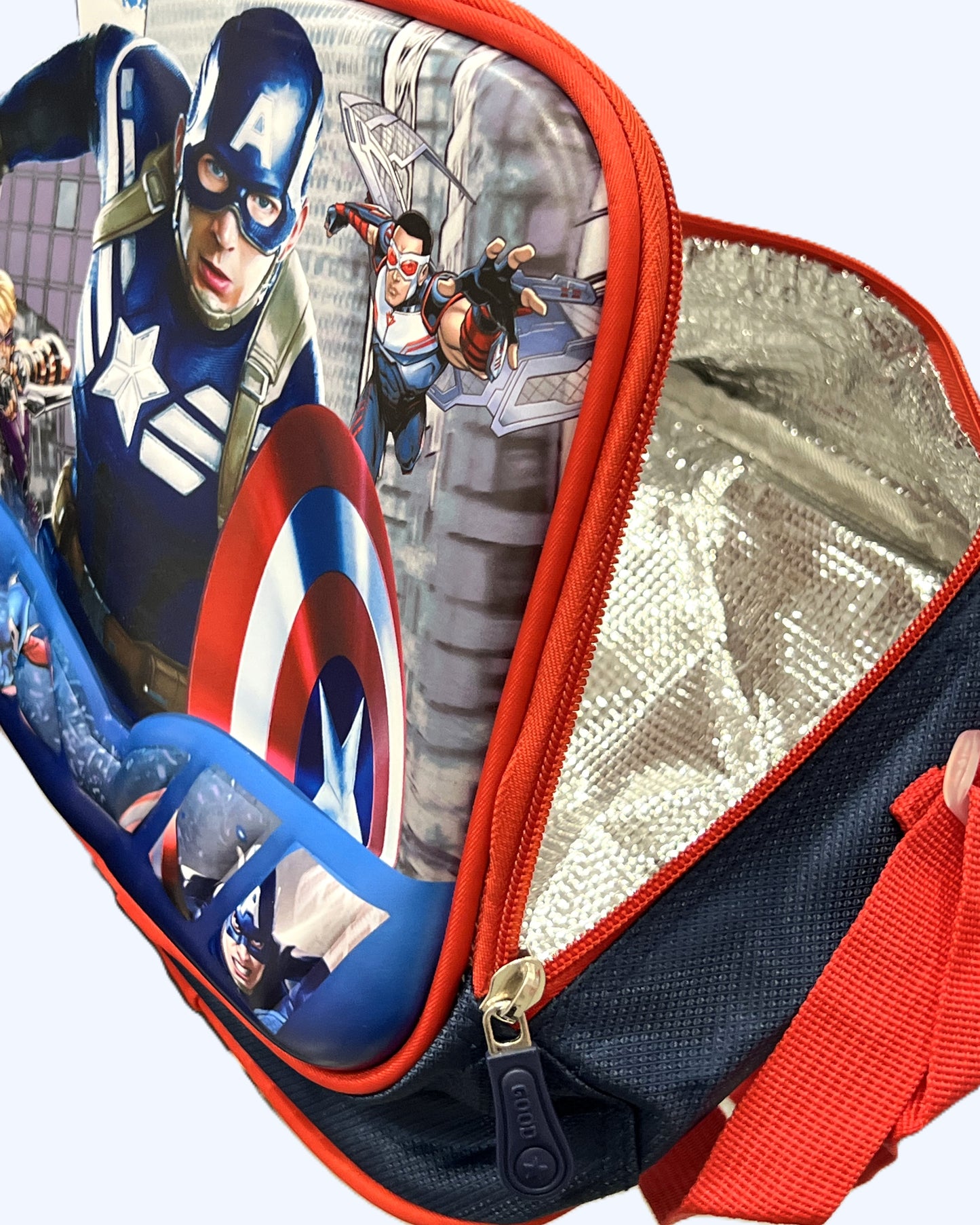 3-in-1 Detachable Trolley Schoolbag Set for Kids – Rolling Backpack with Lunch Bag & Pencil Case - 25-16222-4 Captain