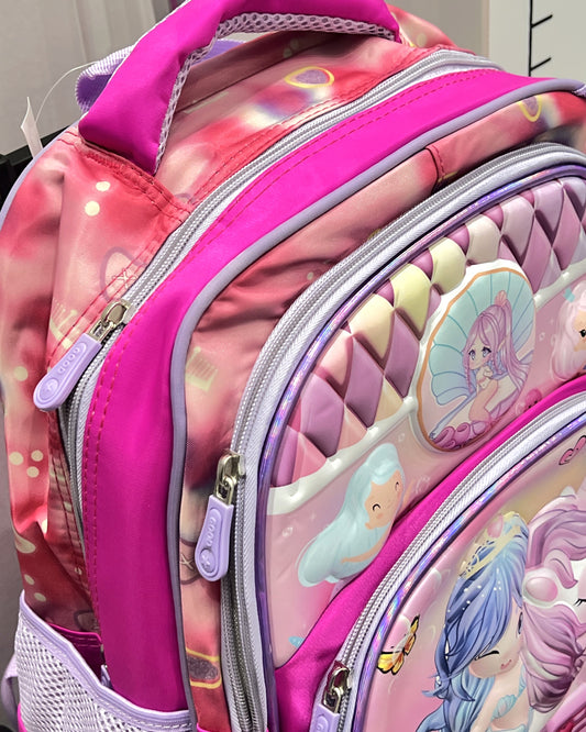 3-in-1 Detachable Trolley Schoolbag Set for Kids – Rolling Backpack with Lunch Bag & Pencil Case - 25-16222-6 Unicorn