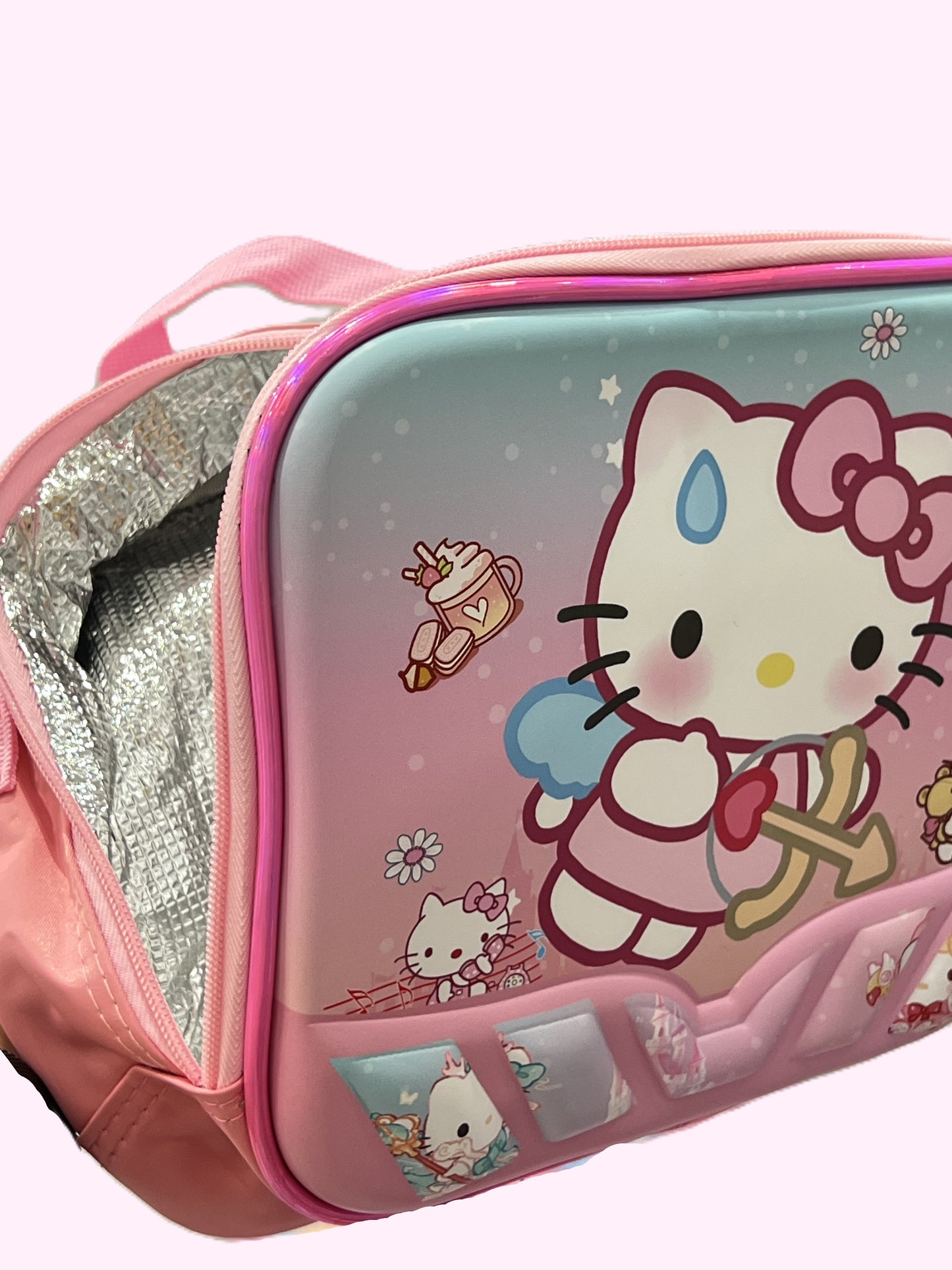 3-in-1 Detachable Trolley Schoolbag Set for Kids – Rolling Backpack with Lunch Bag & Pencil Case - 25-16222-7 Hello
