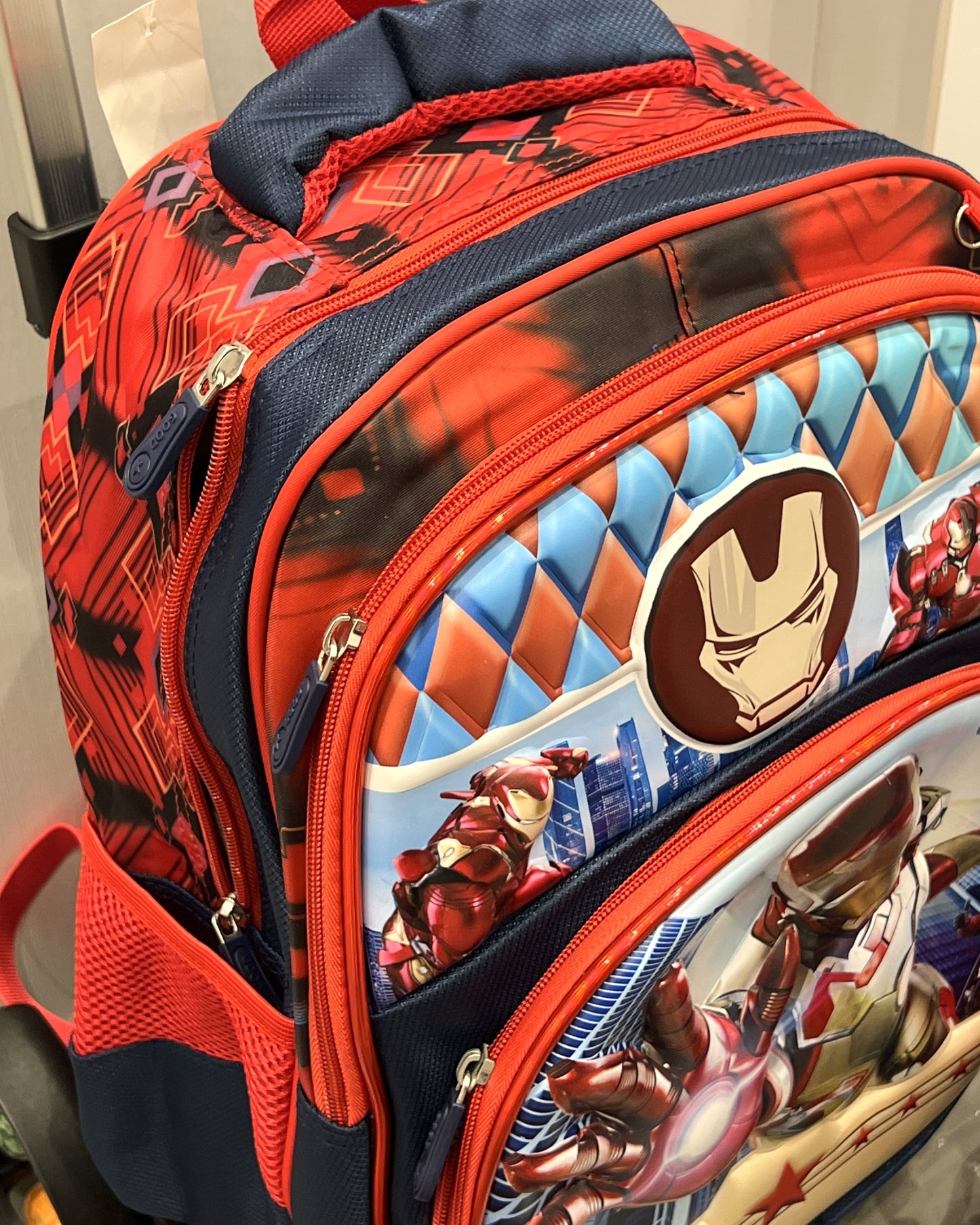 3-in-1 Detachable Trolley Schoolbag Set for Kids – Rolling Backpack with Lunch Bag & Pencil Case - 25-16222-8 Iron