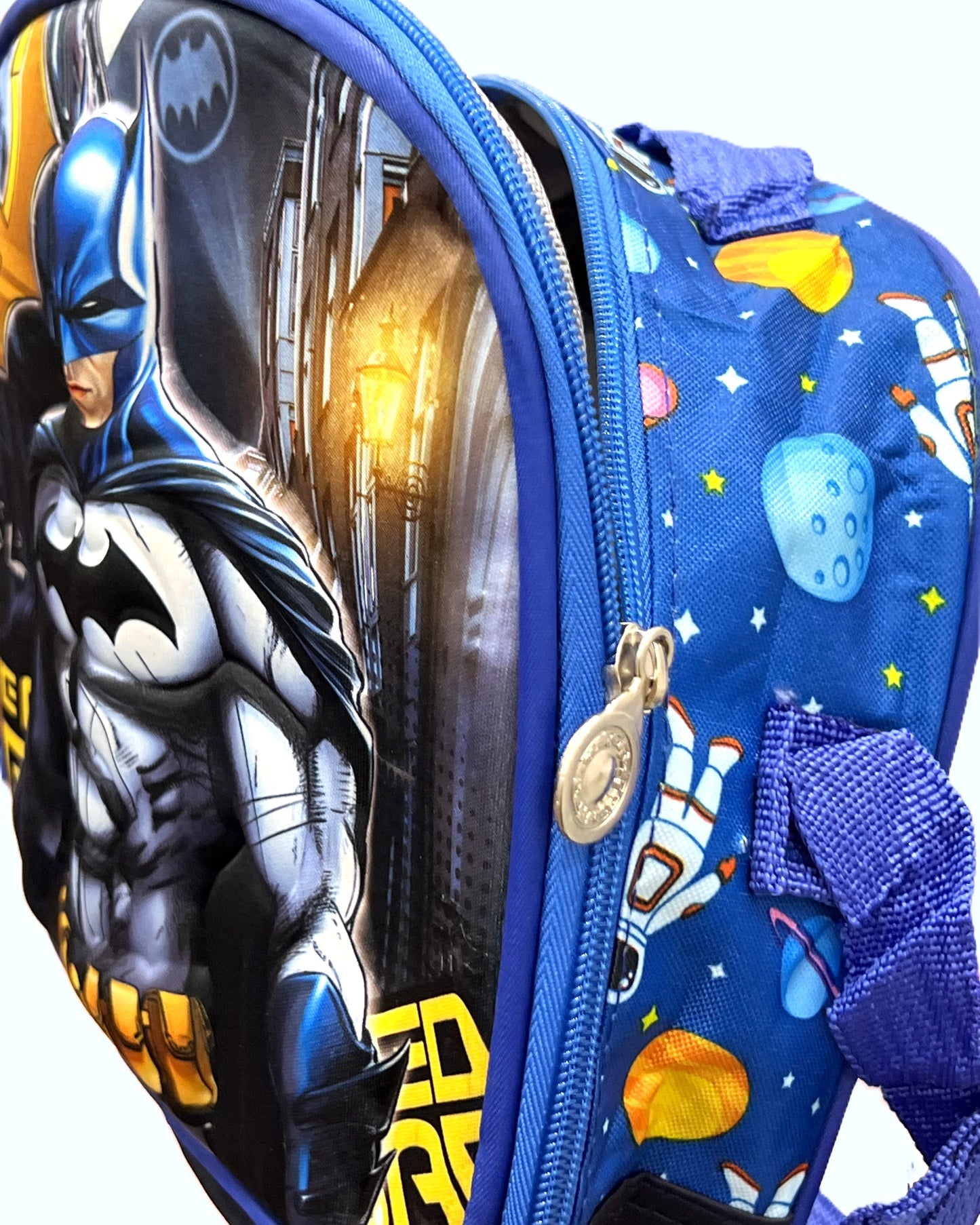 3-in-1 Detachable Trolley Schoolbag Set for Kids – Rolling Backpack with Lunch Bag & Pencil Case - 25-1633-4 Bat