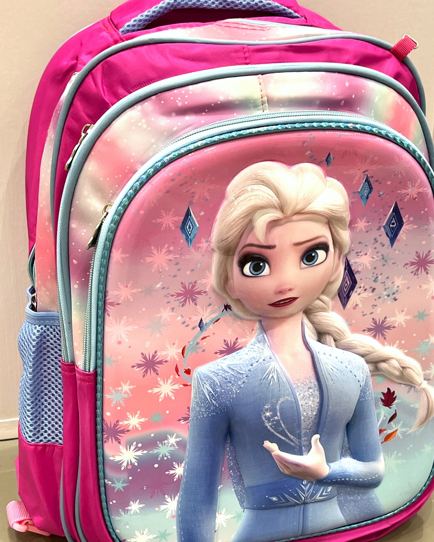 3-in-1 Detachable Trolley Schoolbag Set for Kids – Rolling Backpack with Lunch Bag & Pencil Case - 25-1633-6 Ice Princess