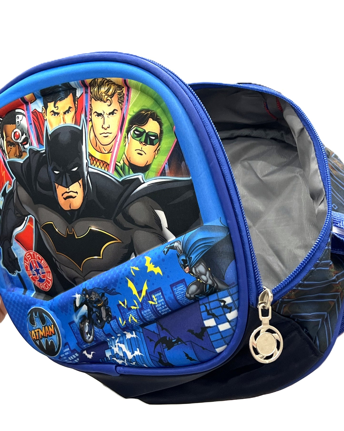 3-in-1 Detachable Trolley Schoolbag Set for Kids – Rolling Backpack with Lunch Bag & Pencil Case - 25-3001-4 Bat