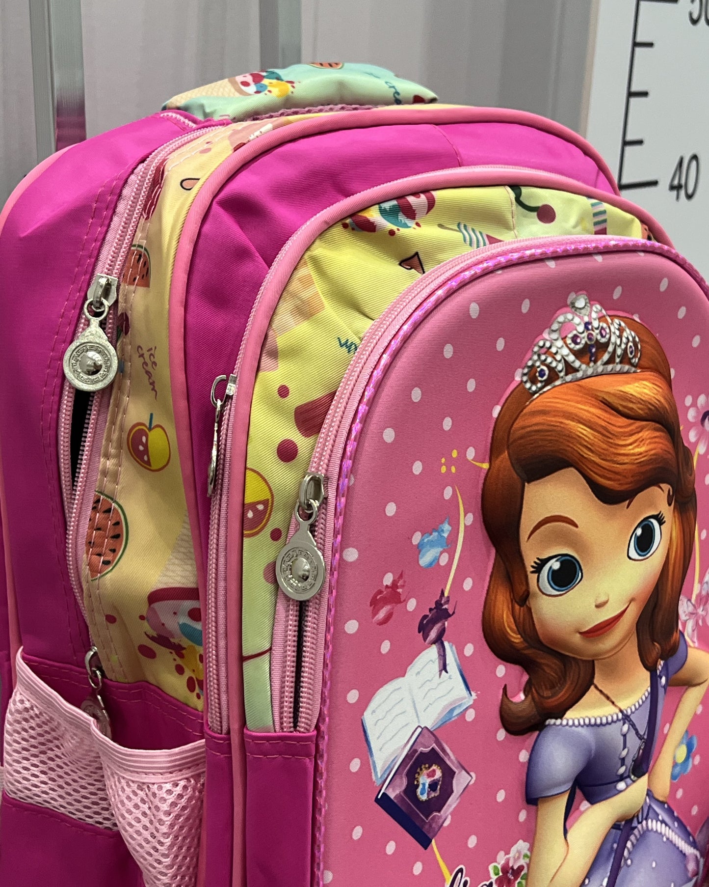 3-in-1 Detachable Trolley Schoolbag Set for Kids – Rolling Backpack with Lunch Bag & Pencil Case - 25-3001-6 Little Princess