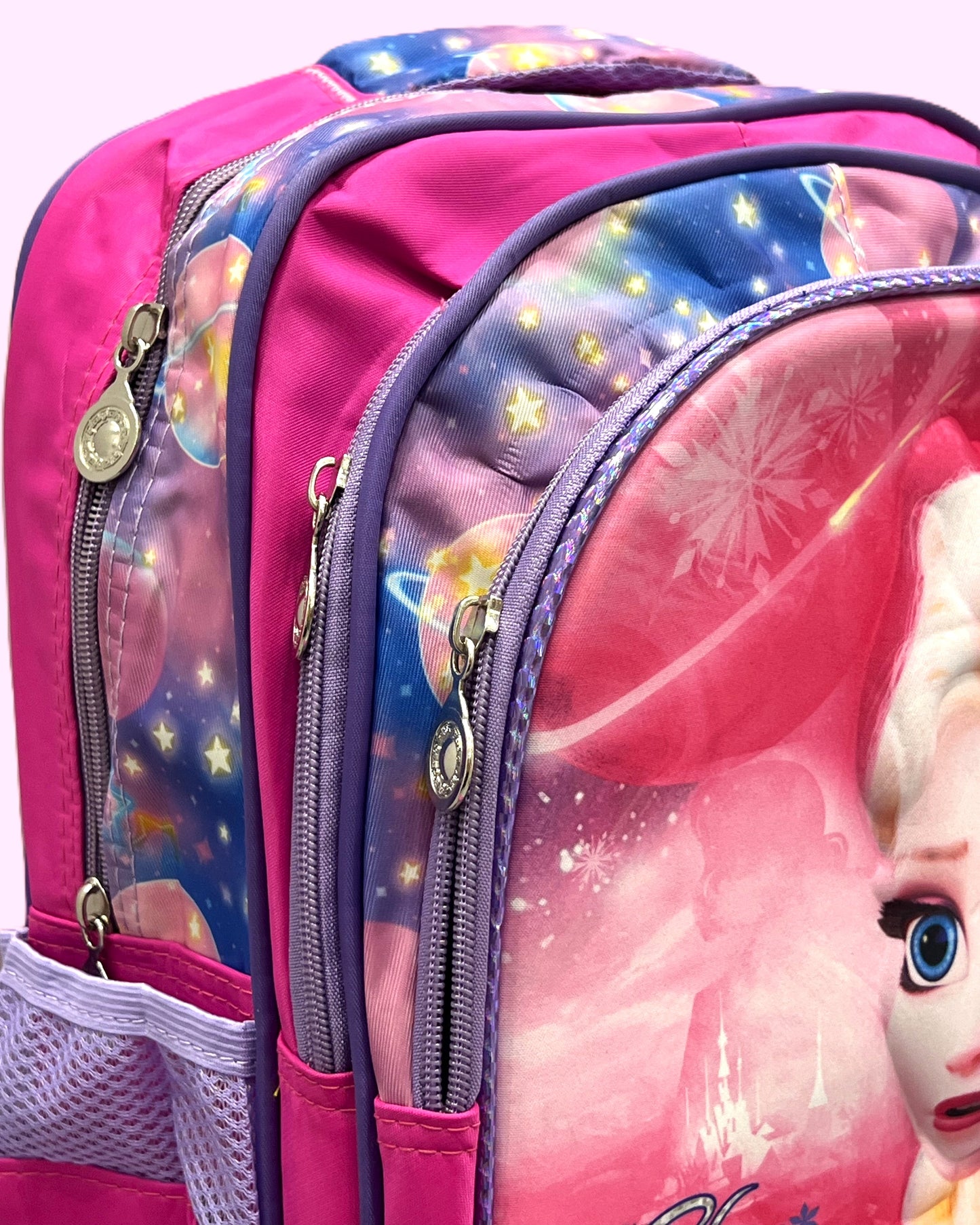 3-in-1 Detachable Trolley Schoolbag Set for Kids – Rolling Backpack with Lunch Bag & Pencil Case - 25-3001-7 Ice Princess