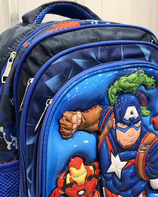 3-in-1 Detachable Trolley Schoolbag Set for Kids – Rolling Backpack with Lunch Bag & Pencil Case - 25-6215-10 Iron