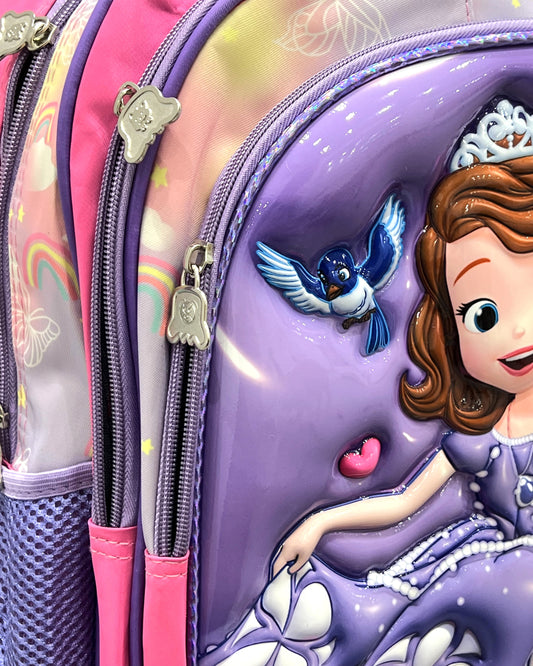 3-in-1 Detachable Trolley Schoolbag Set for Kids – Rolling Backpack with Lunch Bag & Pencil Case - 25-6215-13 Little Princess