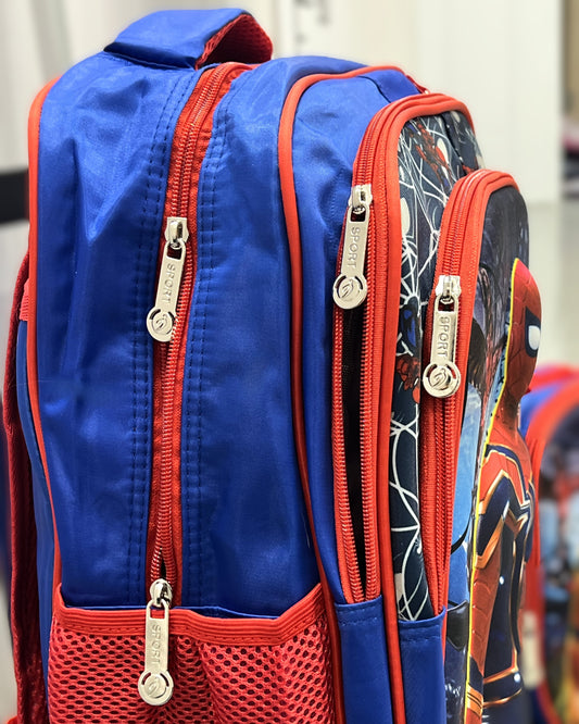 3-in-1 Detachable Trolley Schoolbag Set for Kids – Rolling Backpack with Lunch Bag & Pencil Case - 25-6215-15 Spider