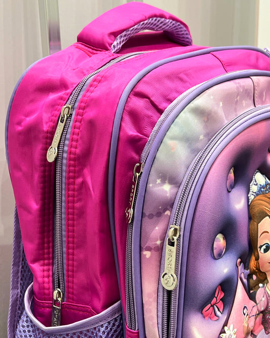 3-in-1 Detachable Trolley Schoolbag Set for Kids – Rolling Backpack with Lunch Bag & Pencil Case - 25-6215-6 Little Princess