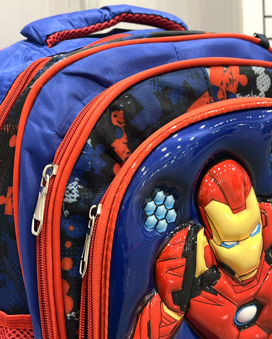 3-in-1 Detachable Trolley Schoolbag Set for Kids – Rolling Backpack with Lunch Bag & Pencil Case - 25-6215-7 Iron