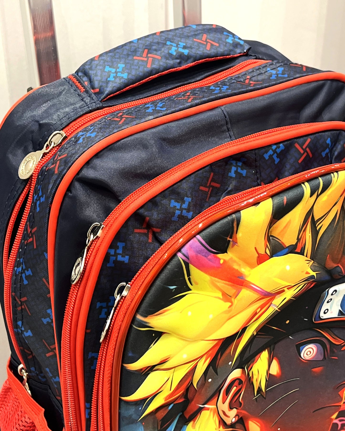 3-in-1 Detachable Trolley Schoolbag Set for Kids – Rolling Backpack with Lunch Bag & Pencil Case - 25-JZ2003-17 Anime