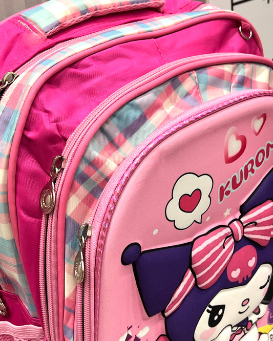 3-in-1 Detachable Trolley Schoolbag Set for Kids – Rolling Backpack with Lunch Bag & Pencil Case - 25-JZ2003-20 Anime