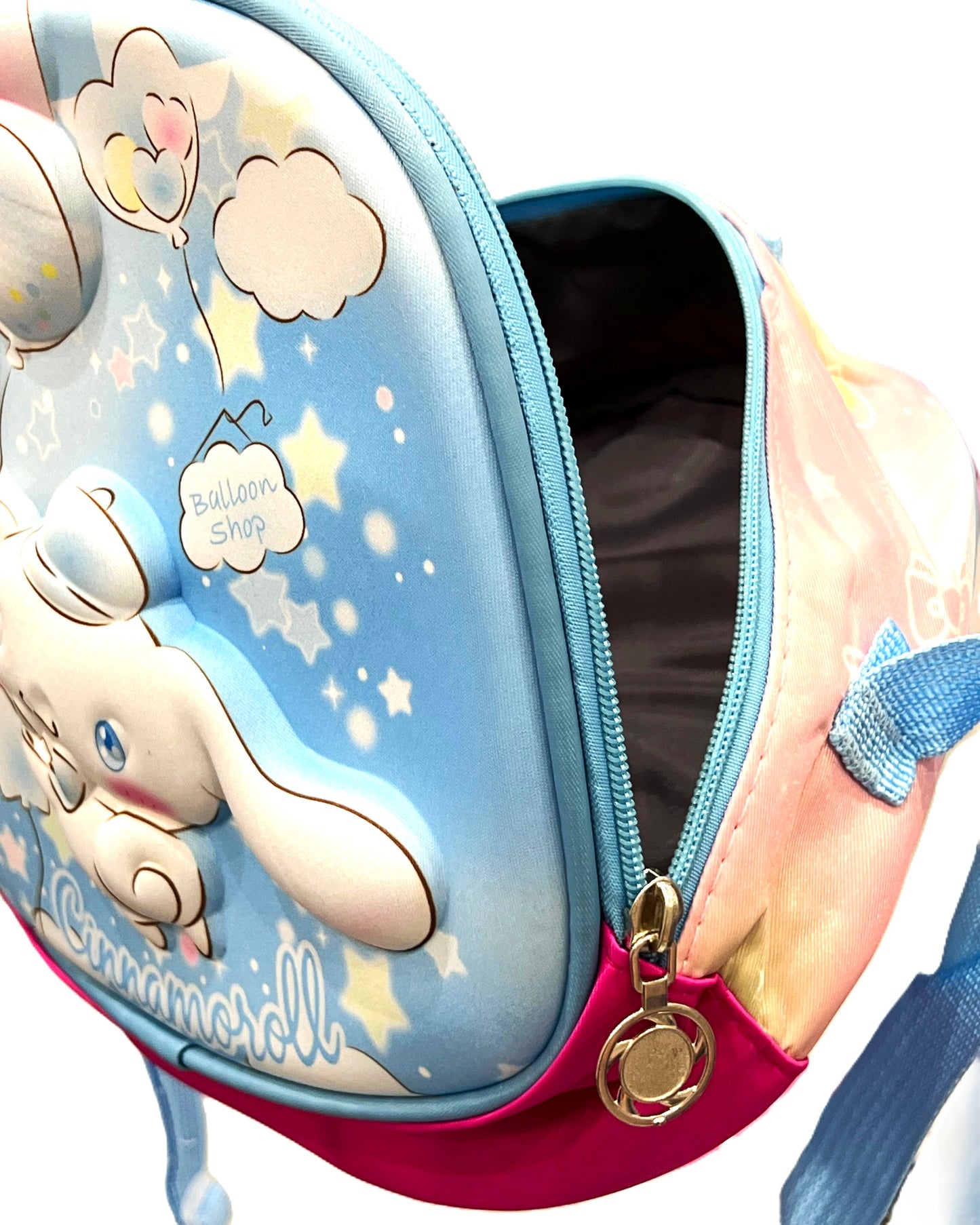 3-in-1 Detachable Trolley Schoolbag Set for Kids – Rolling Backpack with Lunch Bag & Pencil Case - 25-JZ2003-24 Balloons Blue