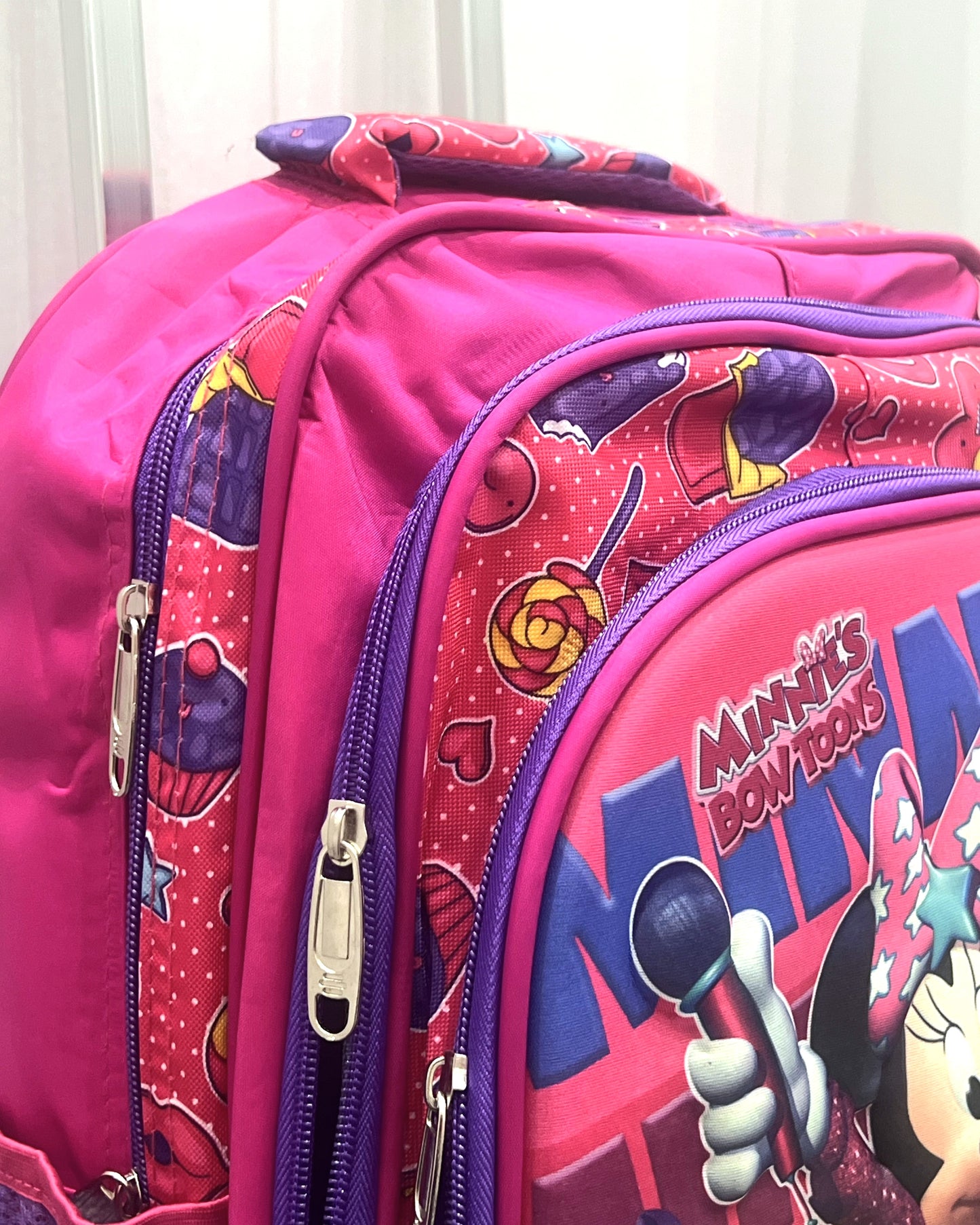 3-in-1 Detachable Trolley Schoolbag Set for Kids – Rolling Backpack with Lunch Bag & Pencil Case - 25-JZ2003-30 Minnie & Friends