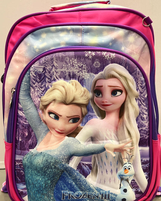 3-in-1 Detachable Trolley Schoolbag Set for Kids – Rolling Backpack with Lunch Bag & Pencil Case - 25-JZ2003-32 Ice Princesses