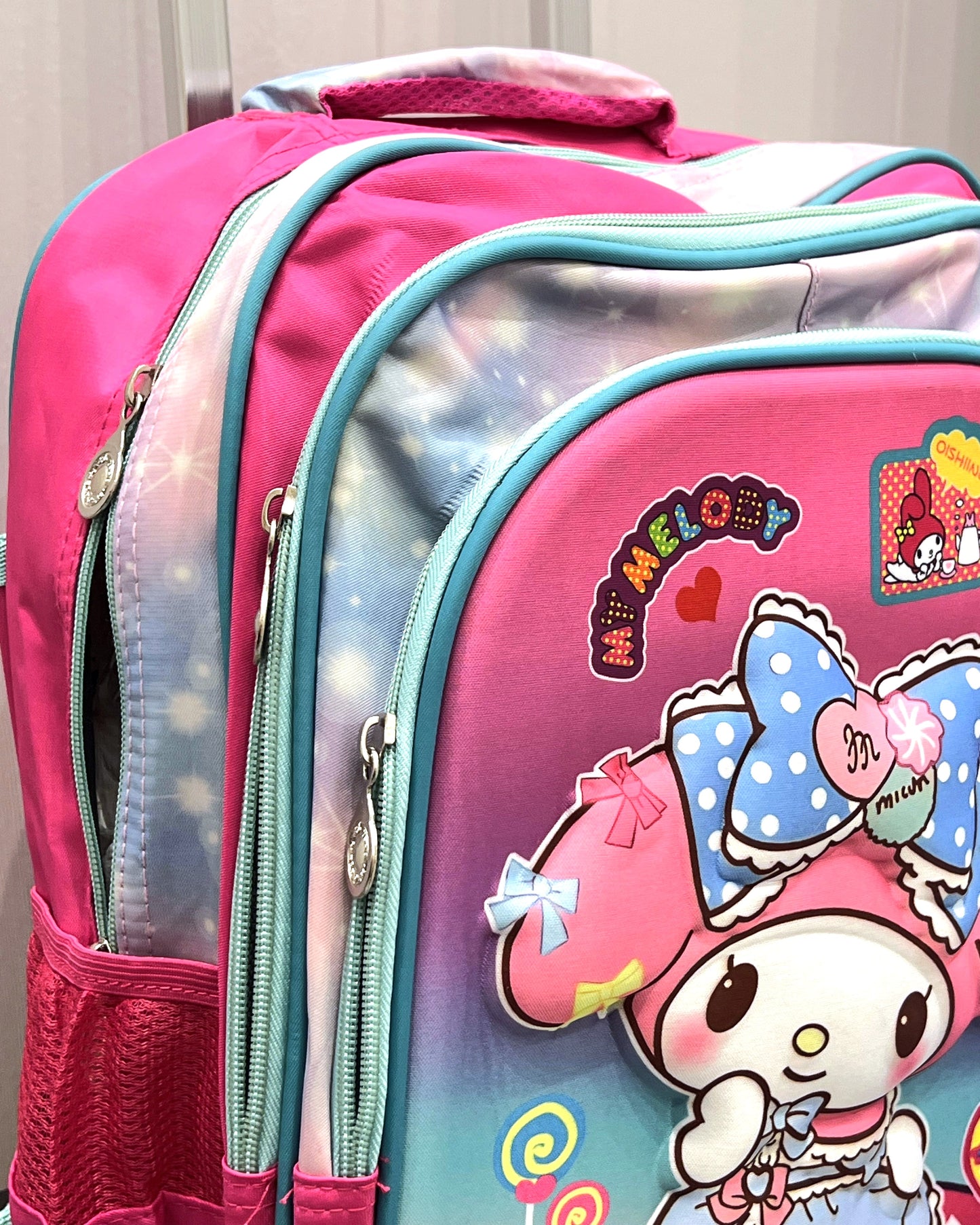 3-in-1 Detachable Trolley Schoolbag Set for Kids – Rolling Backpack with Lunch Bag & Pencil Case - 25-JZ2003-35 Cute Doll