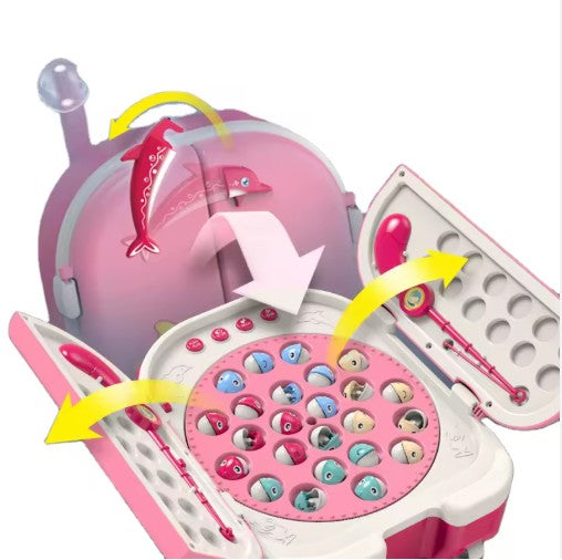 Portable Magnetic Fishing Game – Pink Case (Ages 3+) | C669840 | CityGo