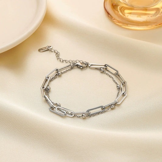 Stainless Steel Bracelet – Hypoallergenic, Tarnish-Free, Long-Lasting Elegance 41BR03