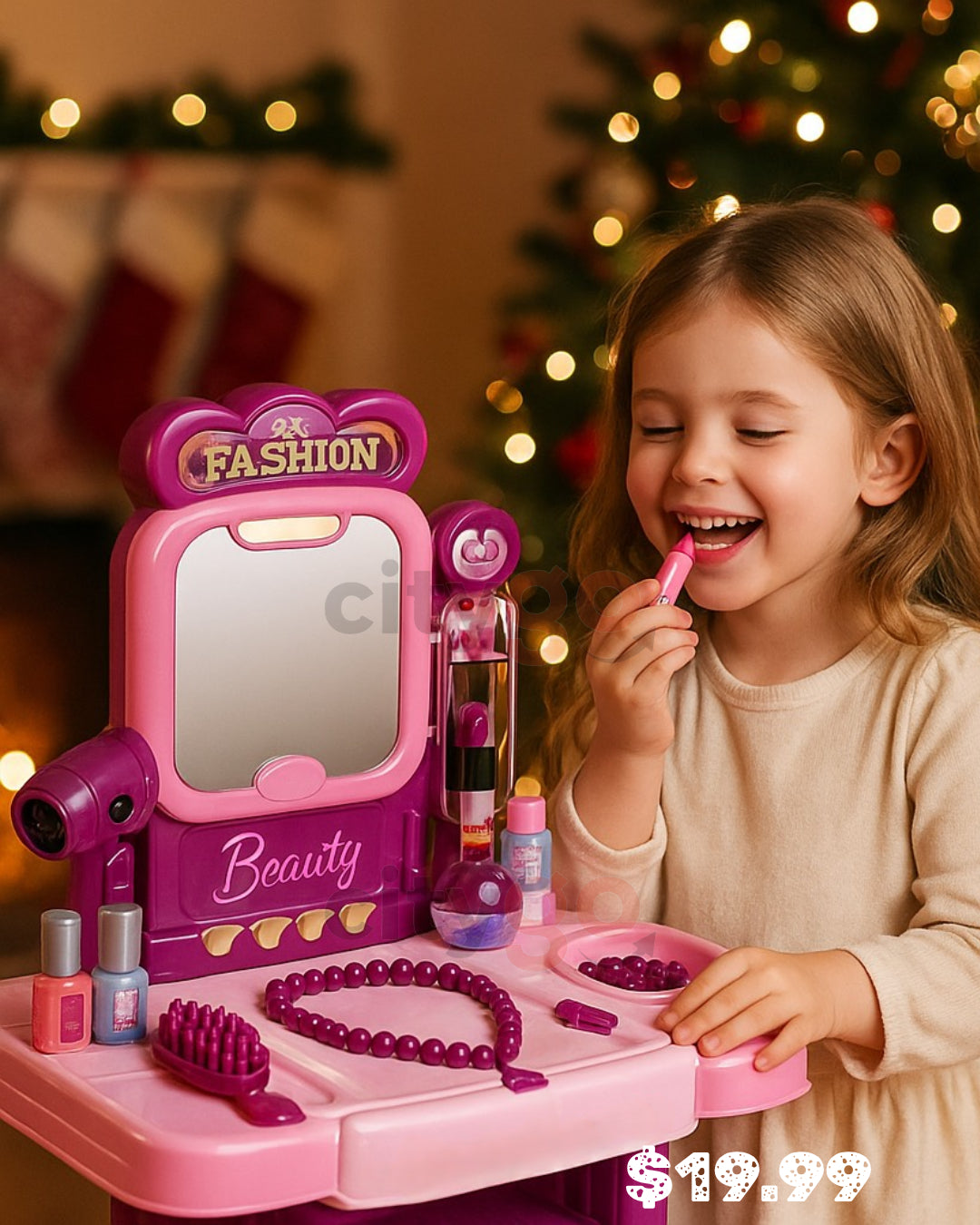 2-in-1 Beauty Vanity Suitcase – Lights & Sound (Ages 3+) | C671896 | CityGo