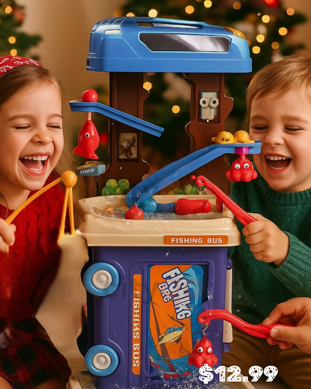 Fishing Bus Playset – 25 pcs (Ages 3+) | C937139 | CityGo