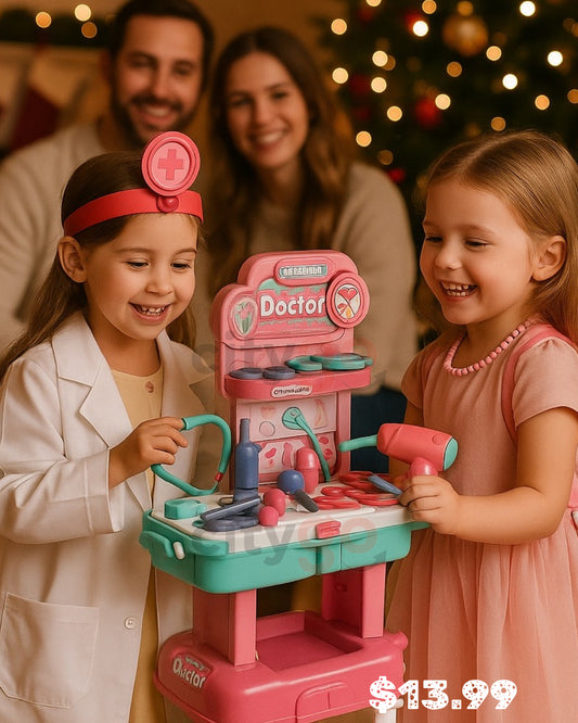 2-in-1 Doctor Backpack Playset – Clinic Table & Tools (Ages 3+) | C937415 | CityGo