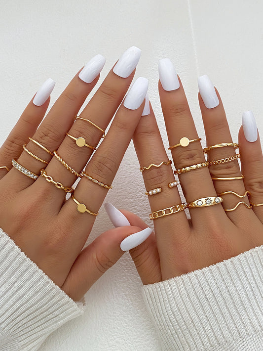 Women Rings Set of 20+pcs - 9167
