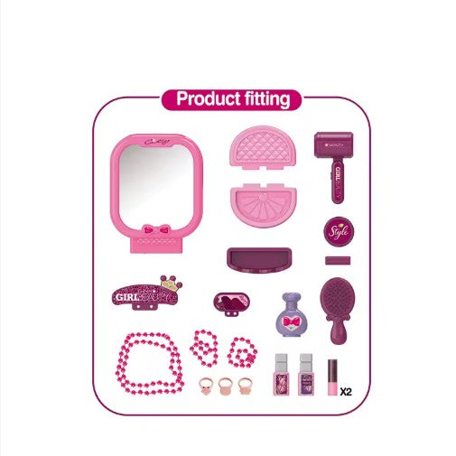 3-in-1 Beauty Vanity Suitcase – Pretend Makeup Playset (Ages 3+) | C995174 | CityGo