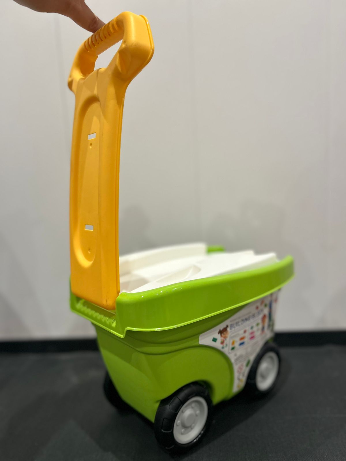 building block trolley toy set with 168 colorful pieces for kids