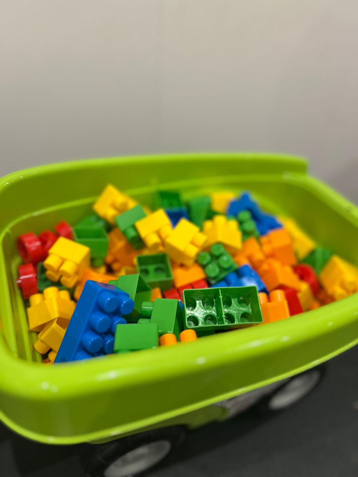 building block trolley toy set with 168 colorful pieces for kids