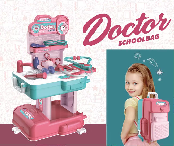 2-in-1 Doctor Backpack Playset – Clinic Table & Tools (Ages 3+) | C937415 | CityGo